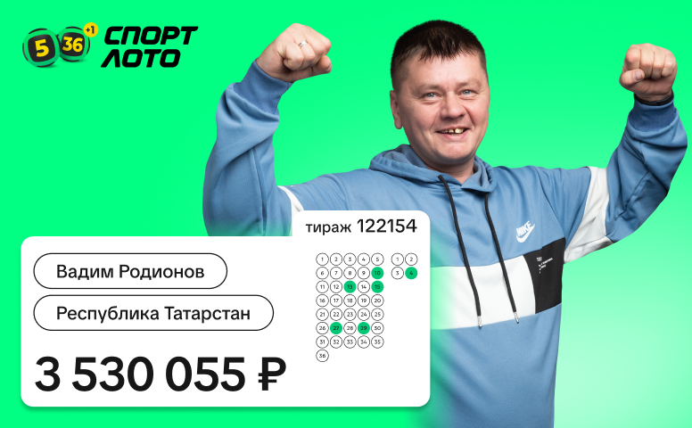 Вадим Родионов, Республика Татарстан, 3 530 055 рублей